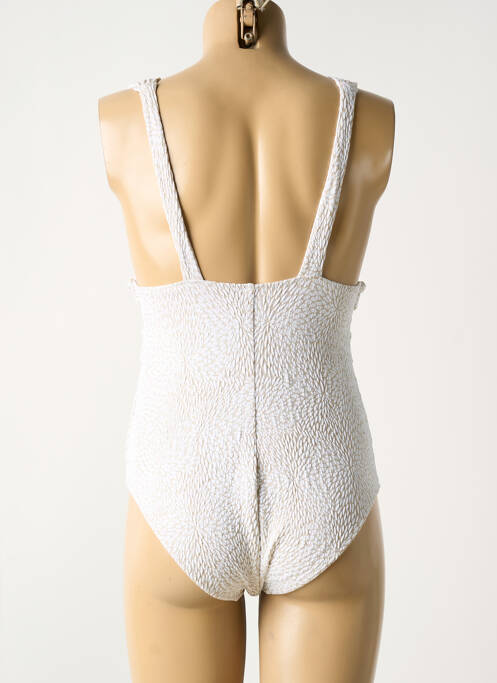 Maillot de bain 1 pièce bretelles élastiquées beige LIVIA femme