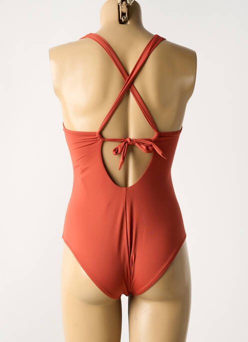 Maillot de bain 1 pièce stretch haut soutien-gorge moulé orange WATERCULT femme