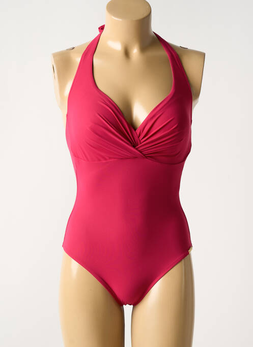 Maillot de bain 1 pièce stretch haut soutien-gorge moulé rose MARYAN MEHLHORN femme