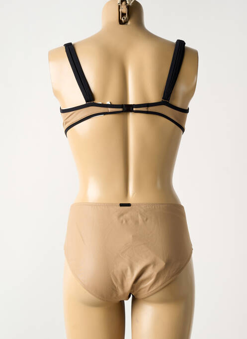 Maillot de bain 2 pièces stretch haut soutien-gorge emboitant marron MARYAN MEHLHORN femme