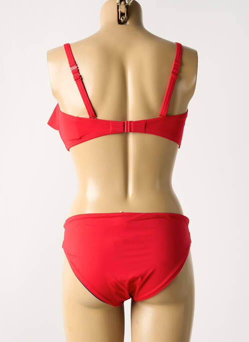 Maillot de bain 2 pièces stretch brassieres rouge AMOENA femme