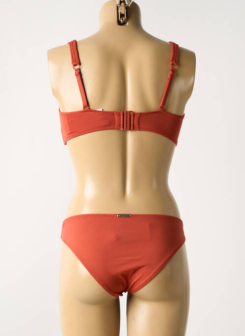 Maillot de bain 2 pièces stretch haut soutien-gorge moulé orange WATERCULT femme