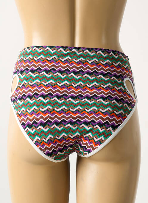 Bas de maillot de bain imprimé rayures culotte violet PASSIONATA femme
