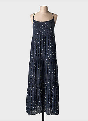 Robe longue imprimé fantaisie fines bretelles bleu WATERCULT femme