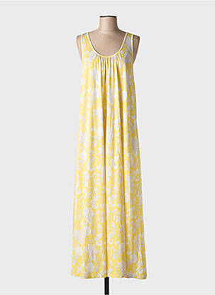 Chemise de nuit imprimé fantaisie jaune CALIDA femme