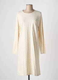 Chemise de nuit manches longues beige CHRISTIAN CANE femme