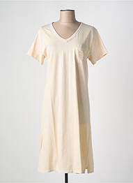 Chemise de nuit col v beige CHRISTIAN CANE femme