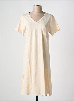 Chemise de nuit col v beige CHRISTIAN CANE femme