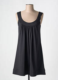 Robe de plage fines bretelles noir LIVIA femme