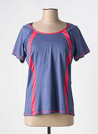 Top imprimé fantaisie manches courtes bleu AMOENA femme