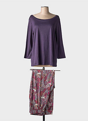 Pyjama coupe droite violet CALIDA femme