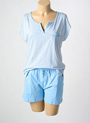 Pyjama col v bleu CHRISTIAN CANE femme