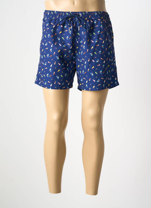 Short de bain imprimé fantaisie bleu HOM homme
