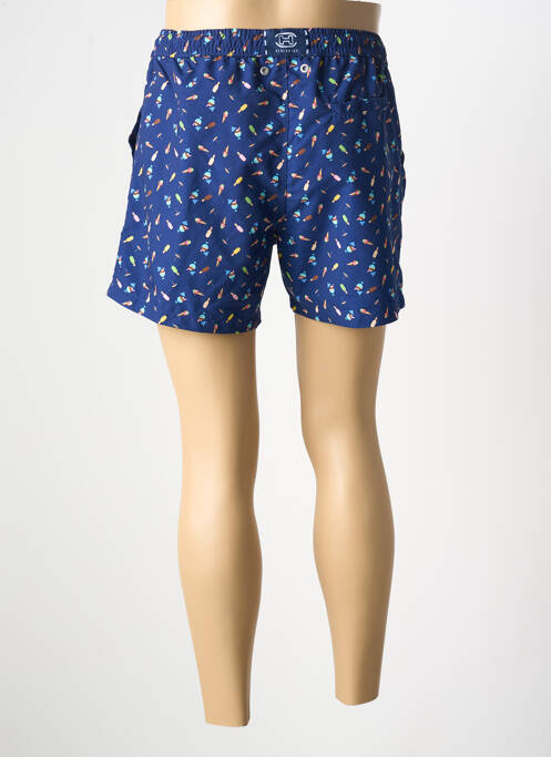 Short de bain imprimé fantaisie bleu HOM homme