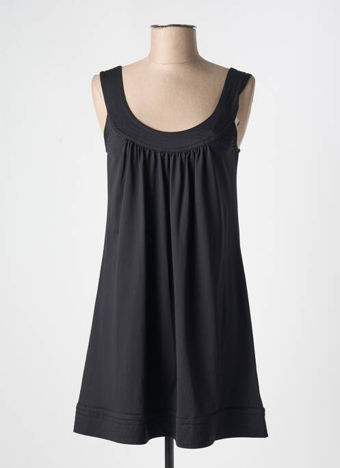 Robe de plage fines bretelles noir LIVIA femme