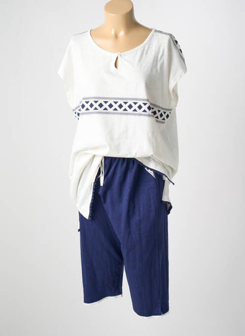 Pyjama manches courtes bleu CHRISTIAN CANE femme