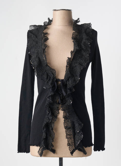 Gilet manches longues noir MORETTA pour femme