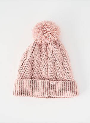 Bonnet maille grosse maille rose KIABI fille