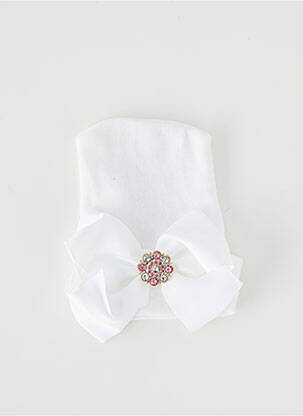 Bonnet blanc SANS MARQUE fille