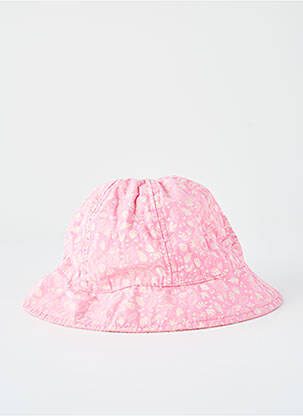 Chapeau tissage popeline rose SANS MARQUE fille