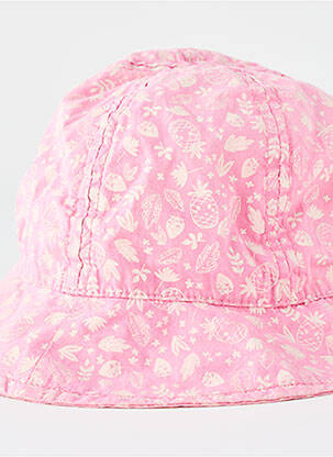 Chapeau tissage popeline rose SANS MARQUE fille