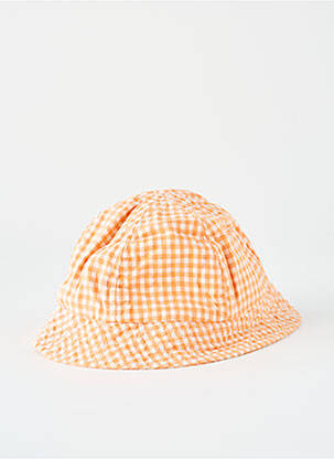 Chapeau tissage popeline orange SANS MARQUE fille