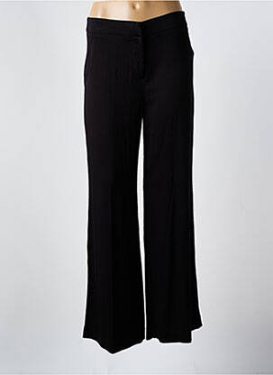 Pantalon droit fermeture zippée sous rabat boutonné noir LOLA ESPELETA femme