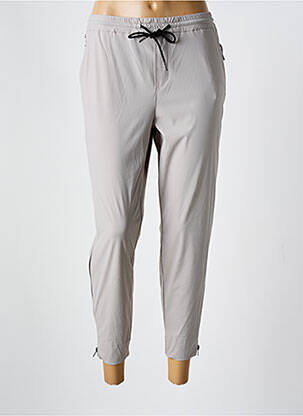Pantalon 7/8 taille élastique gris TIMEZONE femme