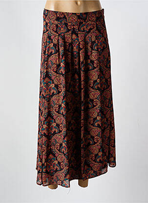 Jupe longue imprimé fantaisie noir MOLLY BRACKEN femme