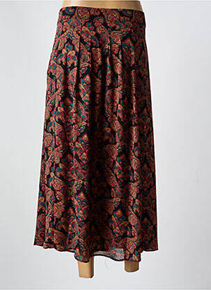Jupe longue imprimé fantaisie noir MOLLY BRACKEN femme