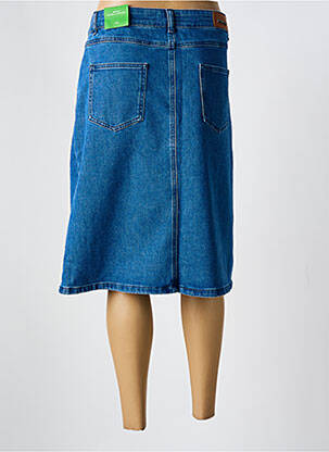 Jupe mi-longue coupe droite bleu MISE AU GREEN femme
