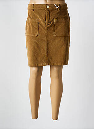 Jupe courte taille à pinces marron LOLA ESPELETA femme