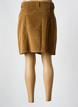 Jupe courte taille à pinces marron LOLA ESPELETA femme
