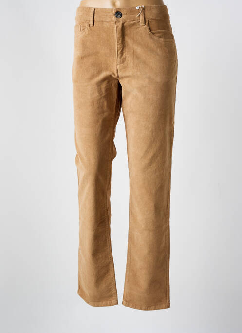 Pantalon slim fermeture zippée sous rabat boutonné beige TBS homme
