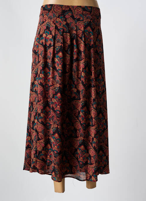 Jupe longue imprimé fantaisie noir MOLLY BRACKEN femme