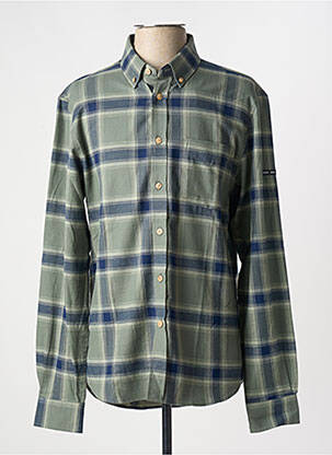 Chemise manches longues imprimé carreaux vert SAINT JAMES homme