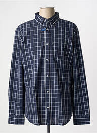 Chemise manches longues imprimé carreaux bleu TBS homme