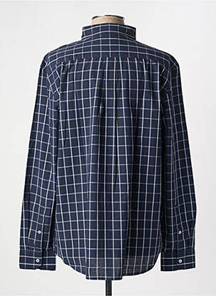 Chemise manches longues imprimé carreaux bleu TBS homme