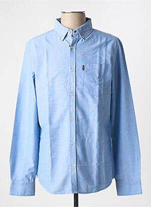 Chemise manches longues coupe cintrée bleu TBS homme