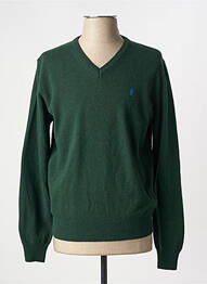Pull col v manches longues vert MCLASSICS homme
