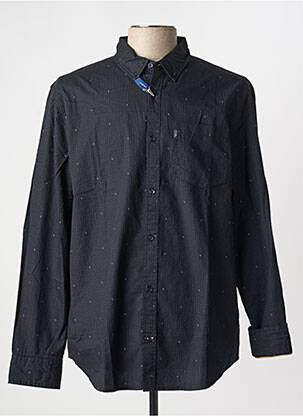 Chemise manches longues imprimé fantaisie noir TBS homme