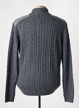 Pull maille torsadée manches longues gris MISE AU GREEN homme