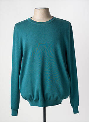 Pull tissage chiné manches longues vert SAINT JAMES femme