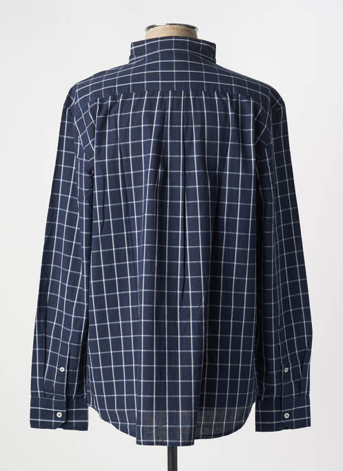 Chemise manches longues imprimé carreaux bleu TBS homme