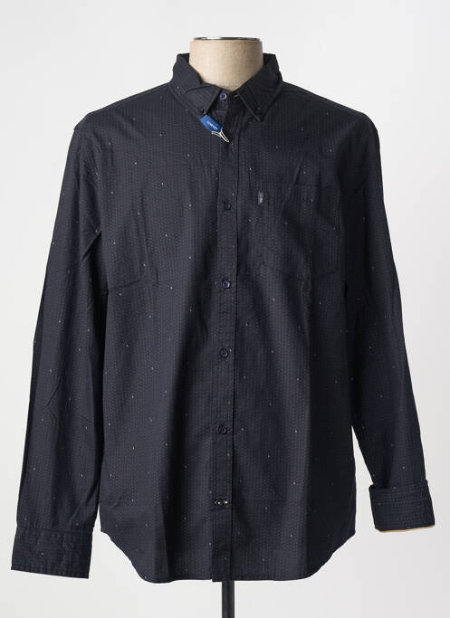 Chemise manches longues imprimé fantaisie noir TBS homme