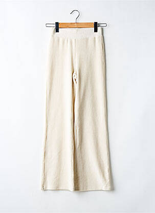 Pantalon large stretch taille élastique beige GARCIA fille