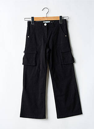 Jeans coupe large stretch noir BOBOLI fille