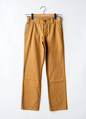 Pantalon chino coupe droite taille ajustable marron GARCIA garcon