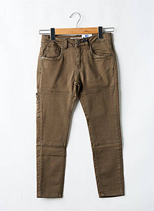 Jeans coupe slim stretch taille ajustable vert GARCIA enfant