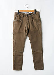 Jeans coupe slim stretch taille ajustable vert GARCIA enfant